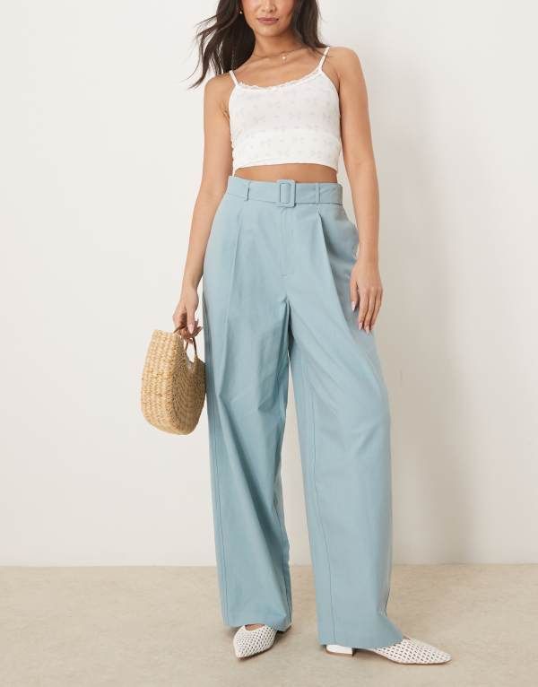 エイソス レディース ボトムス カジュアルパンツ パンツ ASOS DESIGN clean balloon pants in turquoise Turquoise ターコイズ