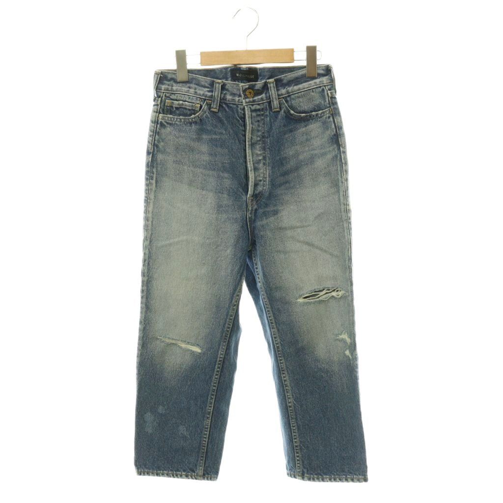 マディソンブルー MADISONBLUE CRASHED SAROUEL PT DENIM デニムパンツ ジーンズ テーパード ボタンフライ 000 インディゴ /HK ■OS ■SH