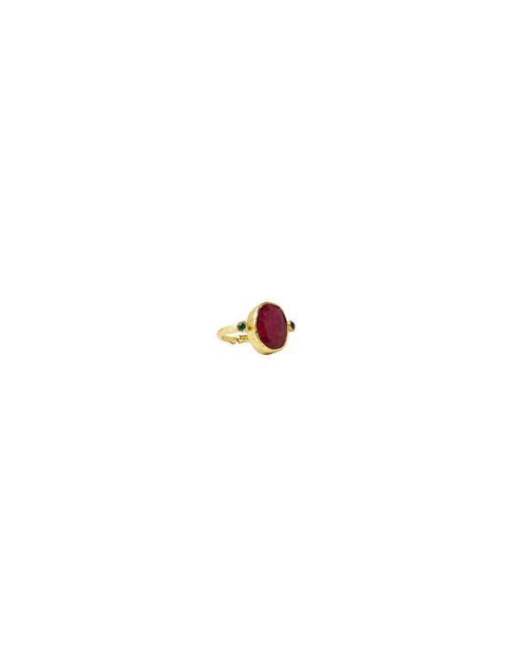 オットマンハンズ レディース アクセサリー リング Ottoman Hands Lucia Cocktail Ring Red レッド