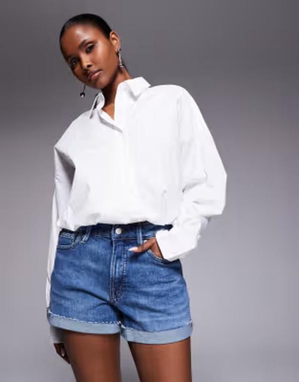 グッドアメリカン レディース ボトムス ハーフパンツ・ショーツ ショートパンツ デニム Good American good girlfriendenim shorts in light blue w