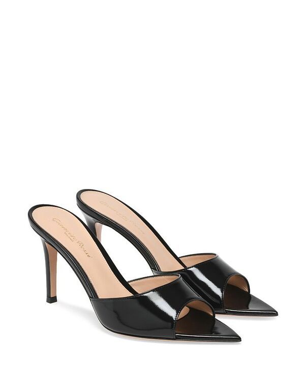 ジャンヴィト ロッシ レディース シューズ サンダル Gianvito Rossi Womens Elle 85 Mules Black Nappa Leather ブラック