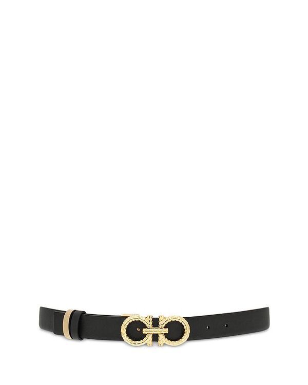 フェラガモ レディース バッグ ボディバッグ・ウエストポーチ Ferragamo Womens Adjustable Reversible Gancini Belt Nero