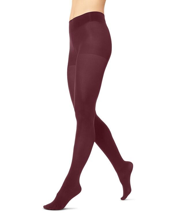 ヒュー レディース トップス シャツ HUE Tights Super Opaque Control Top Burgundy バーガンディ