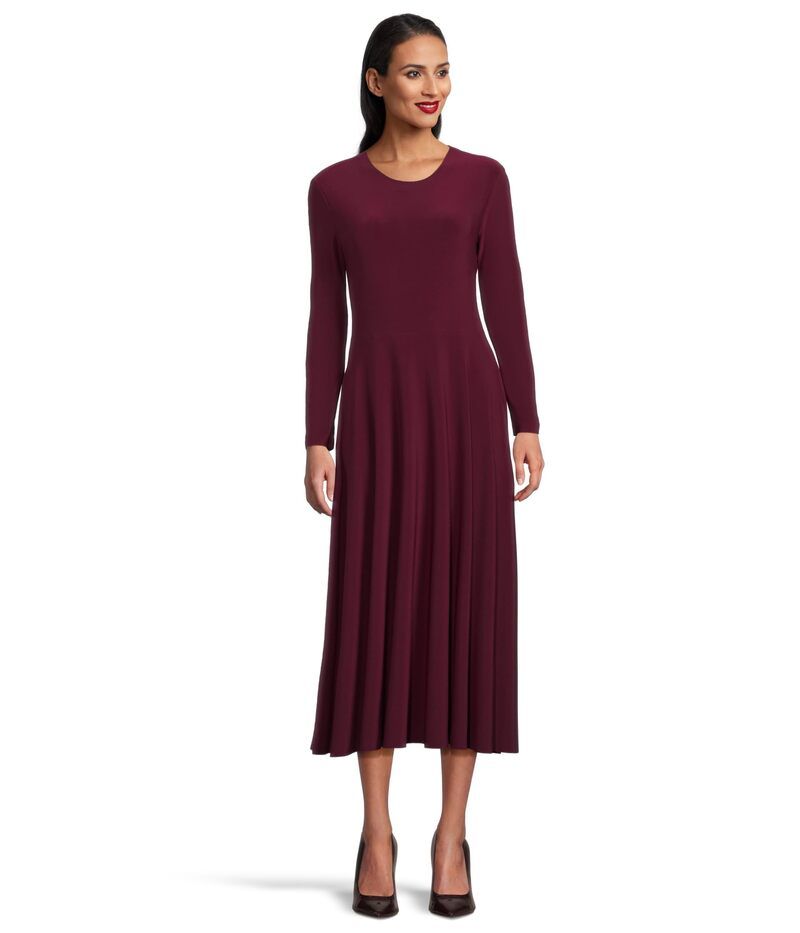 ノーマカマリ レディース トップス ワンピース Norma Kamali Long Sleeve Flaredress Plum プラム 30,420円