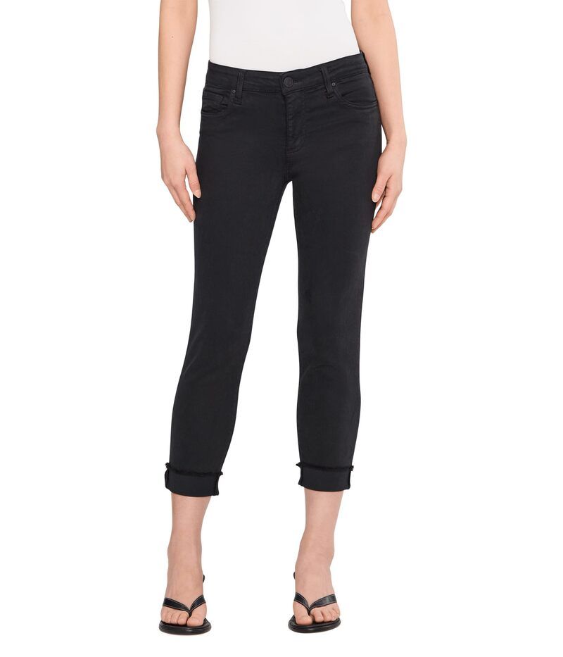 カットフロムザクロス レディース ボトムス デニムパンツ ストレート KUT from the Kloth Amy Crop Straight Leg Black ブラック