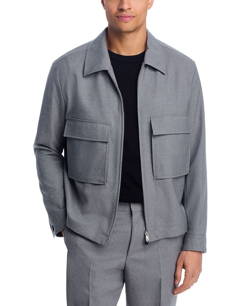ボス メンズ アウター ジャケット・ブルゾン リラックスフィット BOSS Carperelaxed Fit Jacket Silver シルバー