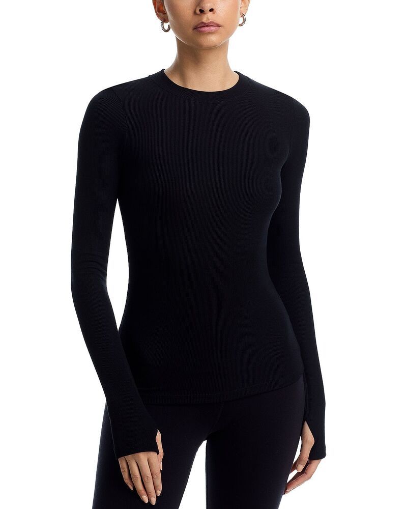 スピリッツフィフティファイブ レディース トップス シャツ リブ Splits59 Louise Ribbed Top Black ブラック