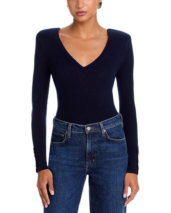 ラジャンス レディース トップス シャツ Vネック LAGENCE Kolie Double V Neck Chain Back Top MidnightGold ゴールド長袖