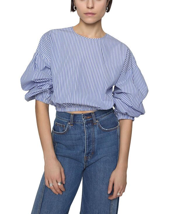 レベッカミンコフ レディース トップス シャツ Rebecca Minkoff Julia Stripe Long Sleeve Topurple パープル 30,420円