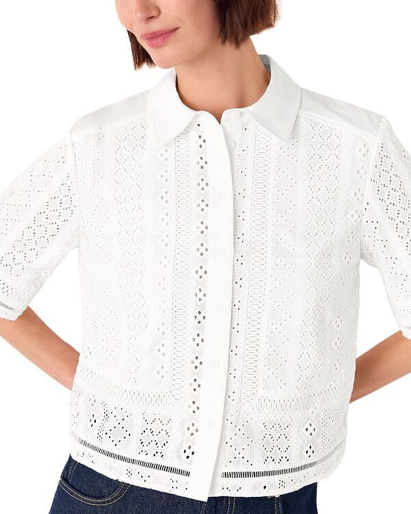 ホイッスルズ レディース トップス シャツ Whistles Broderie Shirt White ホワイト 28,470円