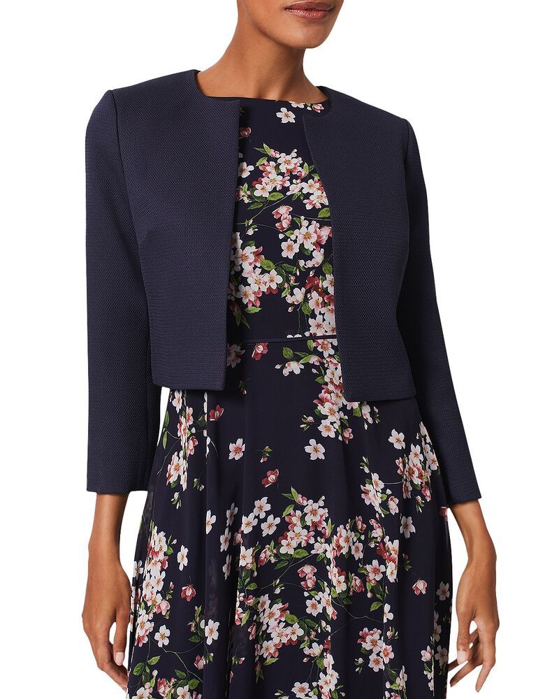 ホッブスロンドン レディース アウター ジャケット・ブルゾン HOBBS LONDON Elize Open Front Jacket Midnight Navy ネイビー