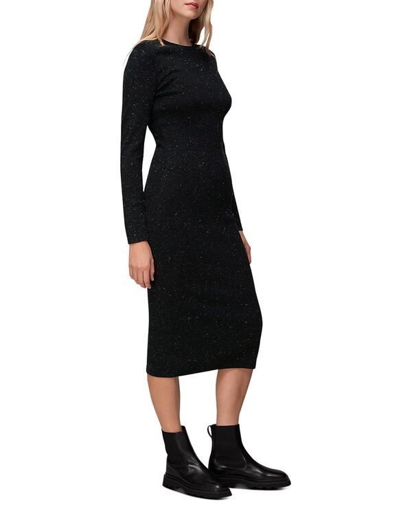 ホイッスルズ レディース トップス ワンピース セーター ニット Whistles Annie Sparkle Knit Sweater Dress Black ブラック