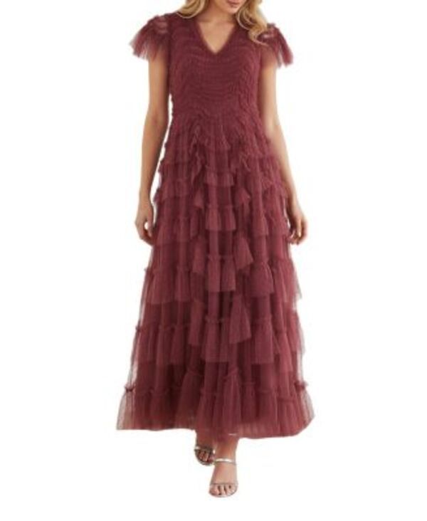 ニードルアンドスレッド レディース トップス ワンピース Vネック Needle Thread Aviana VNeck Gown Winterberry