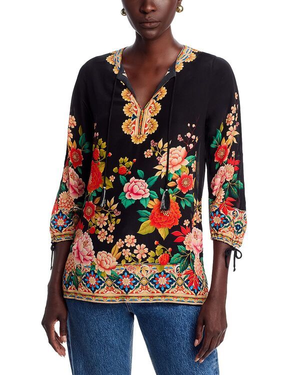 ジョニーワズ レディース トップス シャツ Johnny Was Ankah Tie Cuff Top Levi