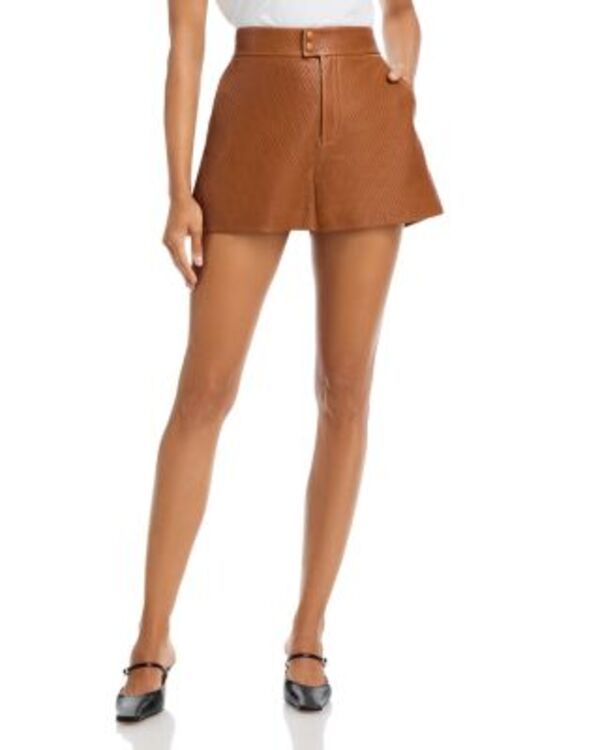 フレーム レディース ボトムス ハーフパンツ・ショーツ ショートパンツ レザー FRAME The Leather Boy Shorts Ochre