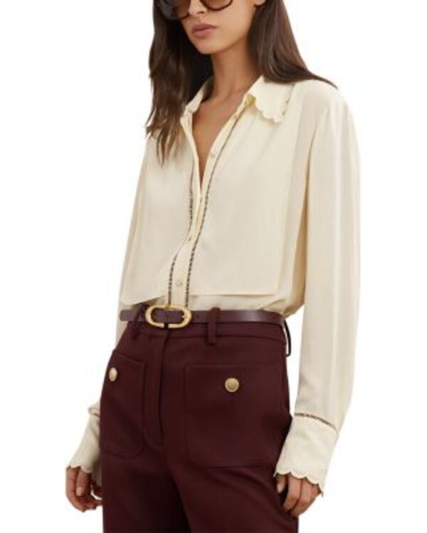 レイス レディース トップス シャツ REISS Clara Tipped Cuff Shirt Cream クリーム 53,880円