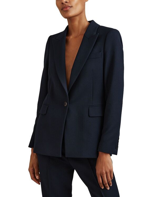 レイス レディース アウター ジャケット・ブルゾン プチ ブレザー REISS Petite Gabi Single Breasted Blazer Navy ネイビー