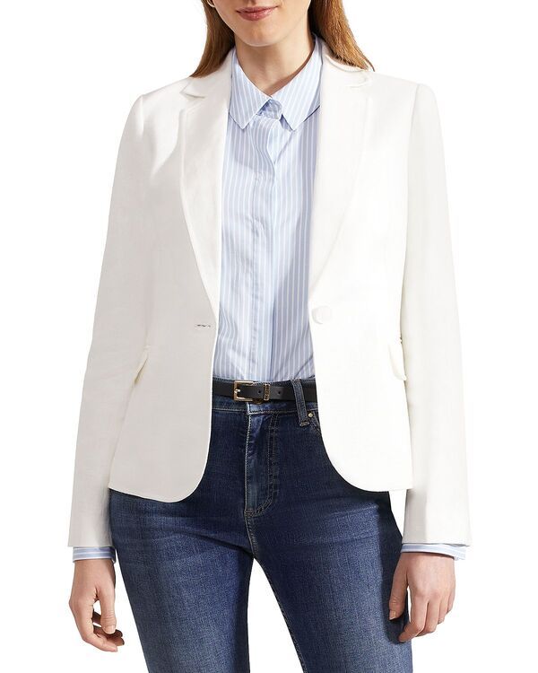 ホッブスロンドン レディース アウター ジャケット・ブルゾン リネン HOBBS LONDON Blake Linen Single Breasted Jacket Ivory アイボリー