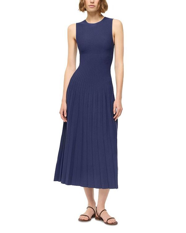 スタウド レディース トップス ワンピース STAUD Elyse Dress Navy ネイビー 48,480円