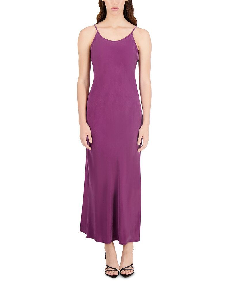 ポイント レディース トップス ワンピースエード Point Faux Suede Slip Dress Plum プラム