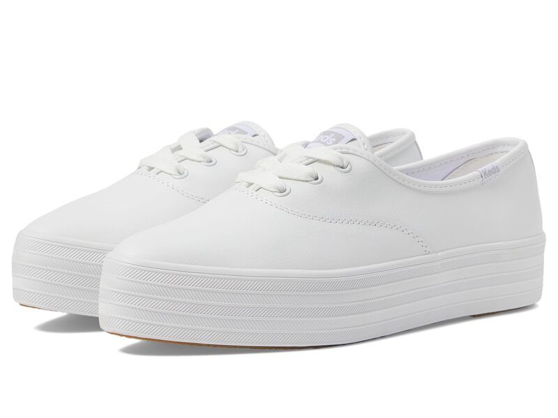 ケッズ レディース シューズ スニーカー レース Keds Point Lace Up White Leather ホワイト
