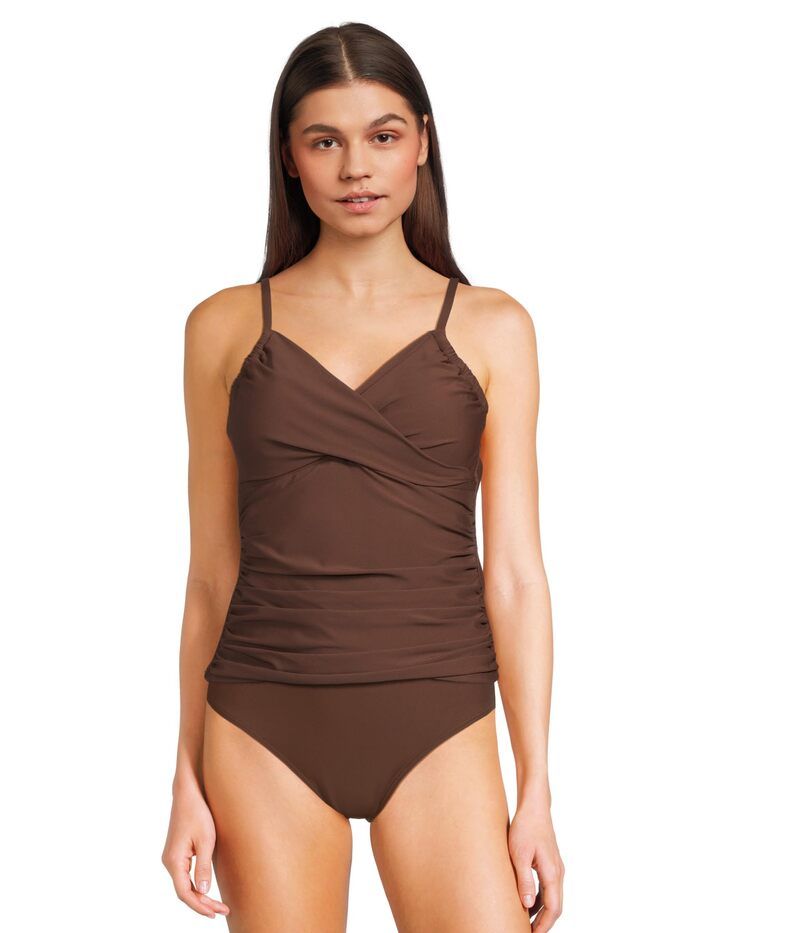 サンセッツ レディース 水着 トップのみ Sunsetsimone Tankini Tiki Brown ブラウン