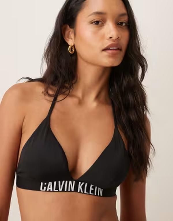 カルバンクライン レディース 水着 トップのみ Calvin Kleintense Power triangle bikini top Black ブラック