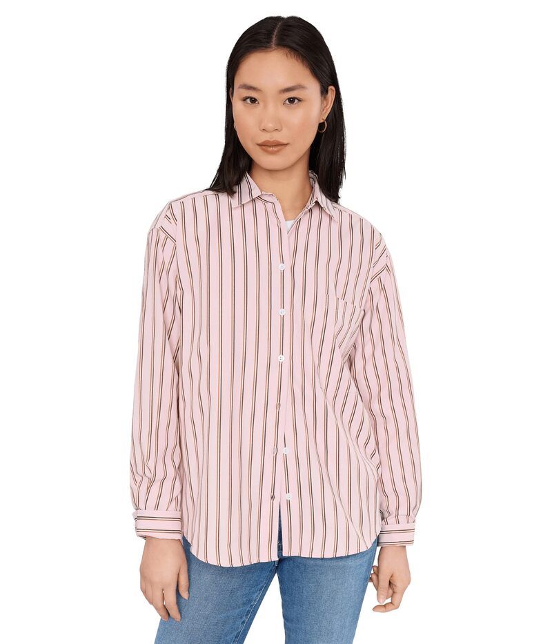 ジョーズジーンズ レディース トップス シャツ ダウン Joes Jeans The Boyfriend ButtonDown Shirt Blush Pink Stri ピンク