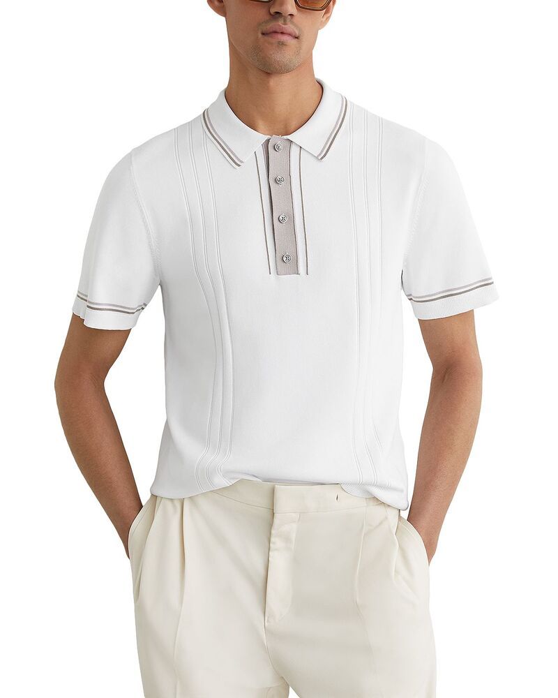 レイス メンズ トップス ポロシャツ REISS Rothwell Polo Shirt Off White オフホワイト