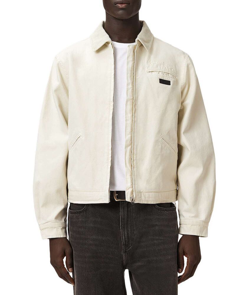 オールセインツ メンズ アウター ジャケット・ブルゾン リラックスフィット ALLSAINTS Korey Relaxed Fit Jacket Pebble White ホワイト 33,020円
