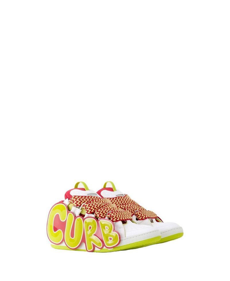 ランバン メンズ シューズ スニーカー Lanvin Curb Sneakers In Pony Bright RedGreen レッド