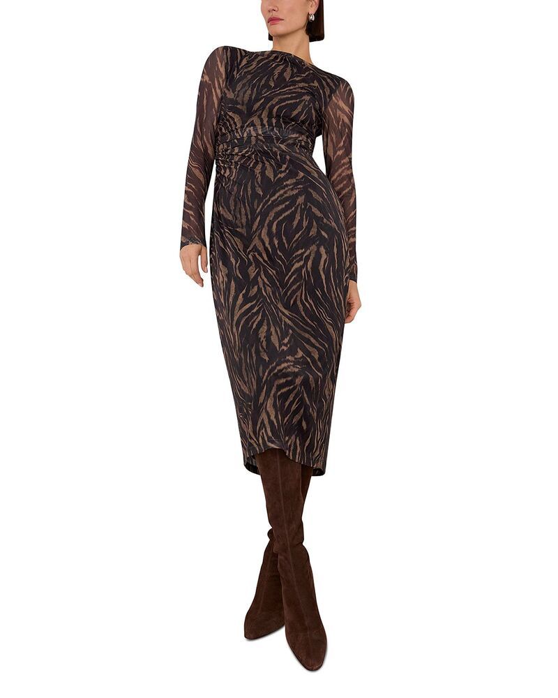 ホイッスルズ レディース トップス ワンピース メッシュ Whistles Abstract Zebra Mesh Dress BlackMulti ブラック