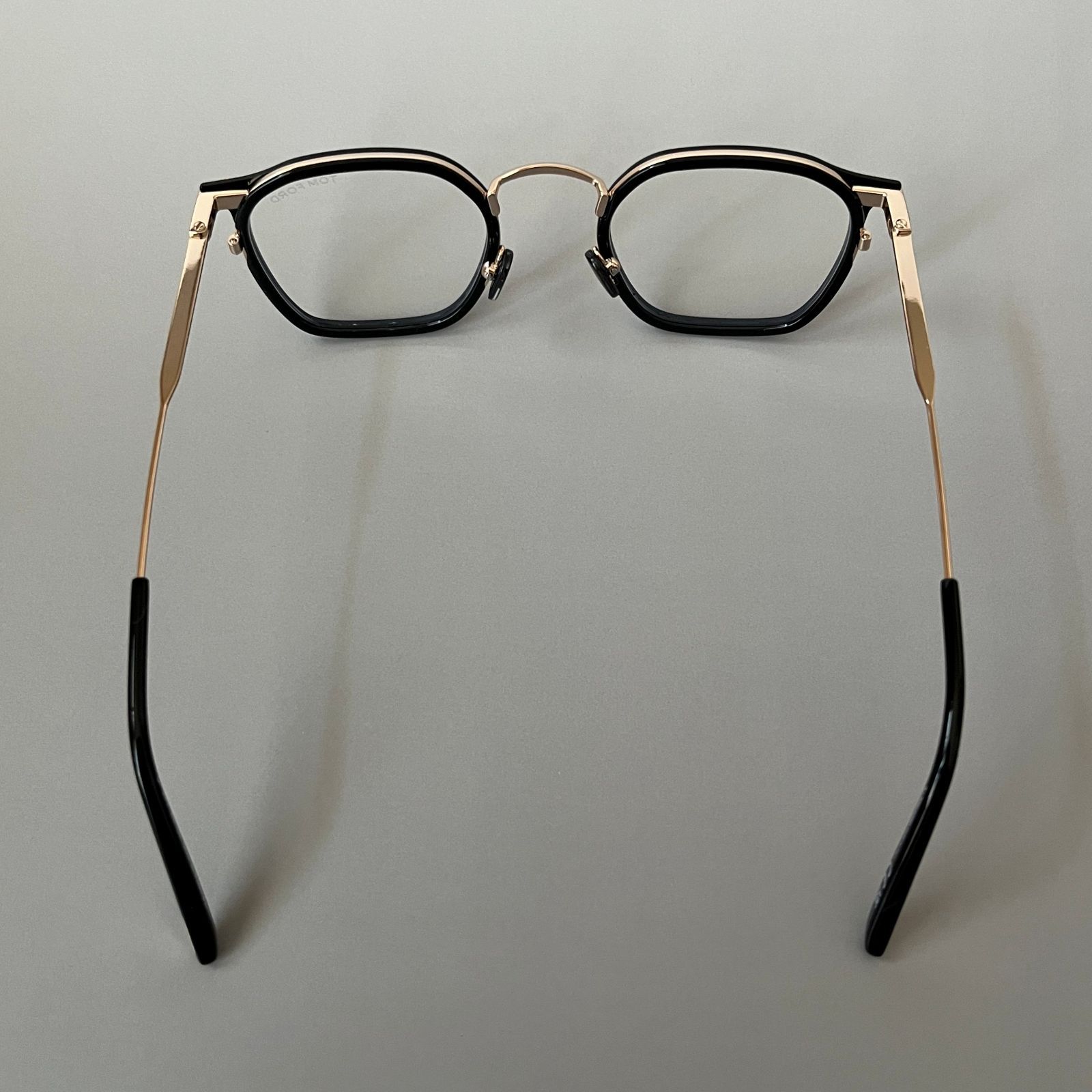 トムフォード メガネ TOM FORD クラウンパント ブラック ゴールド 眼鏡