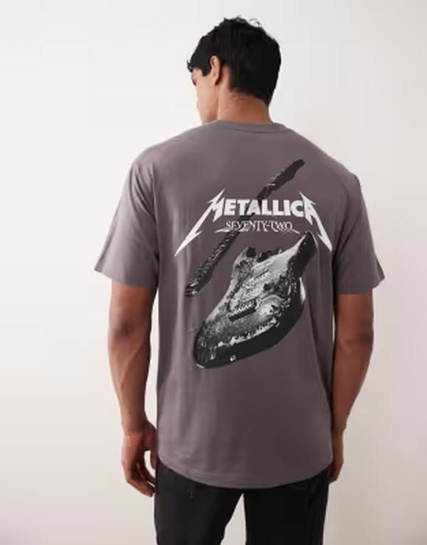 オンリーアンドサンズ メンズ トップス Tシャツ リラックスフィット プリントール ONLY SONS relaxed fitshirt with Metallica back print Rabbi