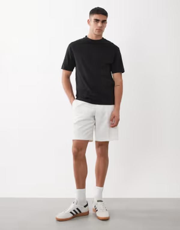 エイソス メンズ ボトムス ハーフパンツ・ショーツ ショートパンツ ASOS DESIGN smart regular shorts WHITE ホワイト