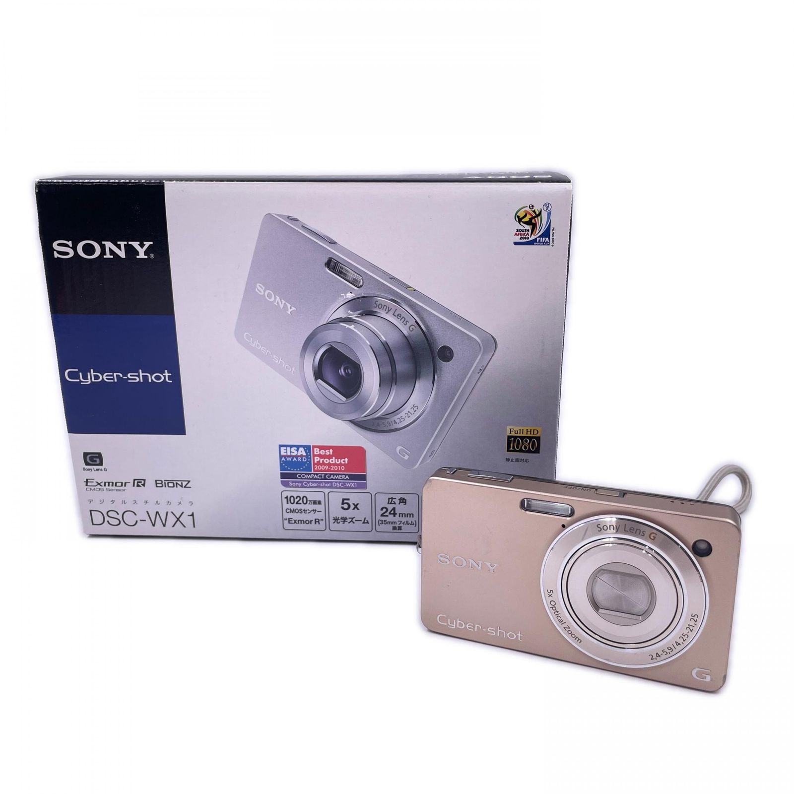 7G026sonny ソニー コンパクトデジタルカメラ Cyber-shot DSC-WX1 DSC-WX1 デジタルカメラ ゴールド 中古【動⚪︎】