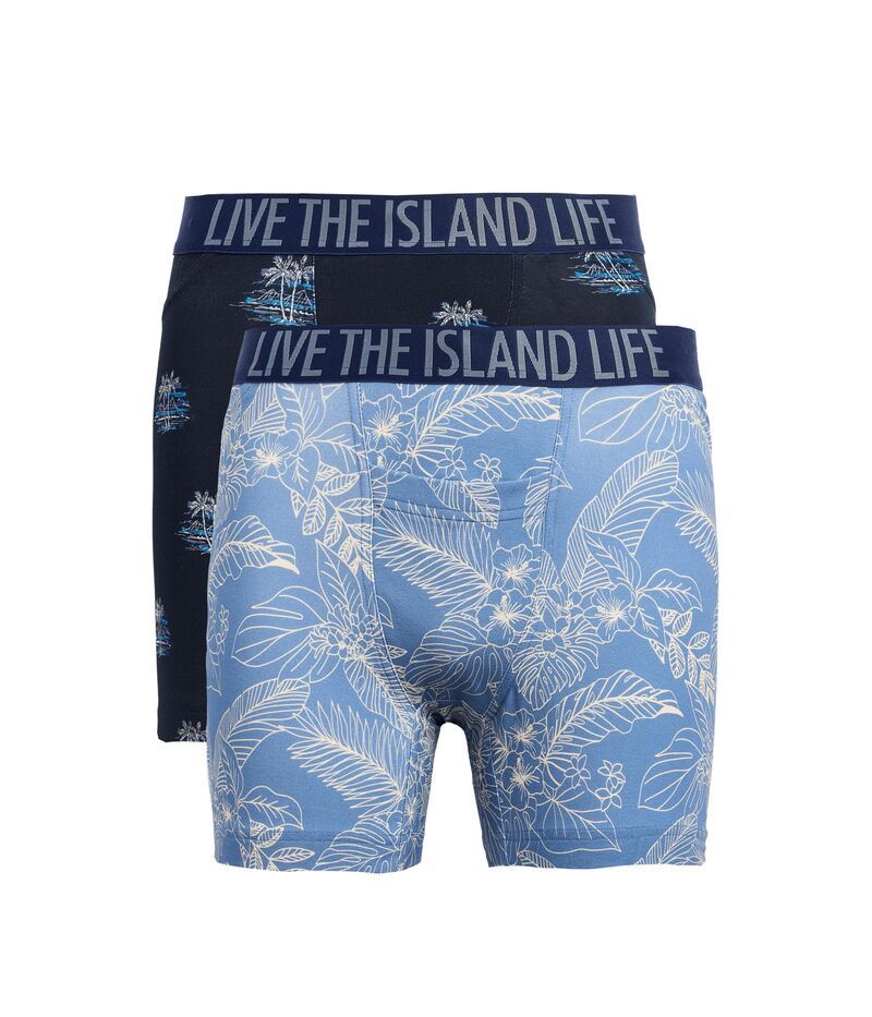 トッミーバハマ メンズ アンダーウェア ボクサーパンツ コットン Tommy Bahama 2pack Cotton Modal Boxers Brief BlueWhite Print ホワイト