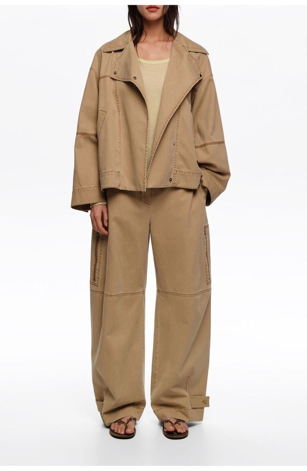ビンバイローラ レディース ボトムス レギンス パンツ コットン Bimba y Lola Cotton Adjustable Barrel Trousers Camel キャメル 50,880円