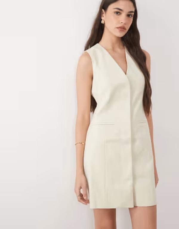 ノーバディーズ チャイルド レディース トップス ワンピース ミニ ノースリーブ Nobodys Child sleevelessmooth frontailored mini dress in cr