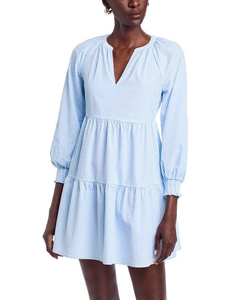 ヴァインヤードヴァインズ レディース トップス ワンピース ティアード ミニ Vineyard Vines Tessa Harbor Tiered Mini Dresseersucker