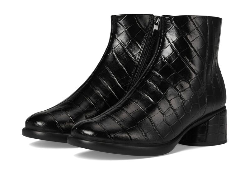 エコー レディース シューズ ブーツ・レインブーツ アンクル ECCO Sculpted Luxery 35MM Ankle Boot Black Reptile Print ブラック