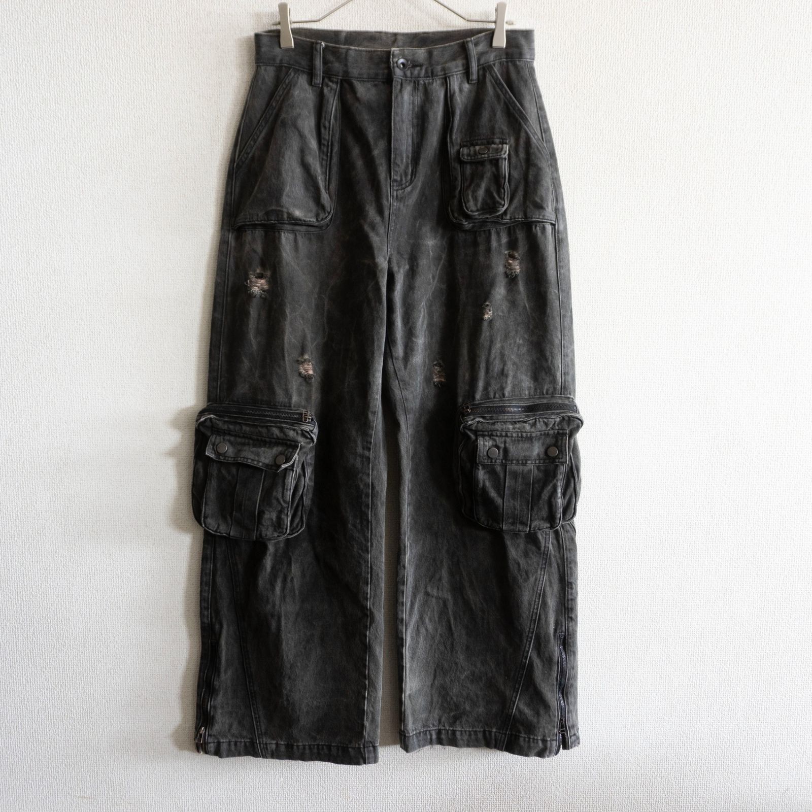 【雰囲気抜群】troubledwaters【damage cargo pants】 トラブルウォーター ダメージ加工 カーゴ パンツ 26070583