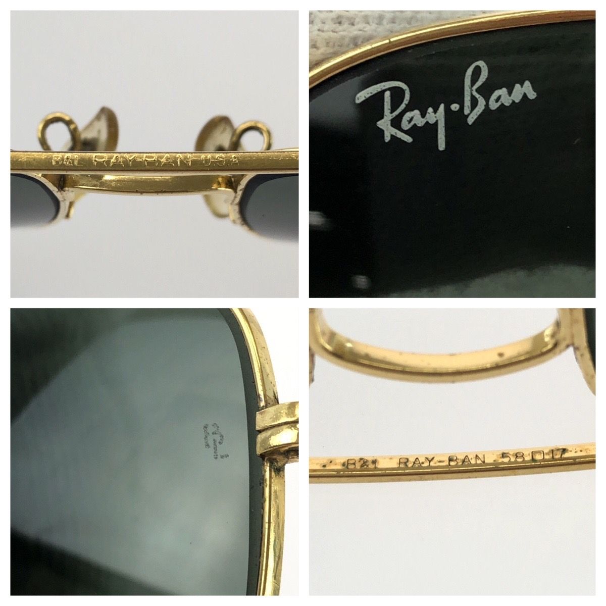 Ray-Ban レイバン ヴィンテージ ボシュロム エクスプローラー グリーン ゴールド金具 メタル B&L 58□17 サングラス 男女兼用 レディース 603464 【中古】 Ray-Ban レイバン ヴィンテージ ボシュロム エクスプローラー グリーン