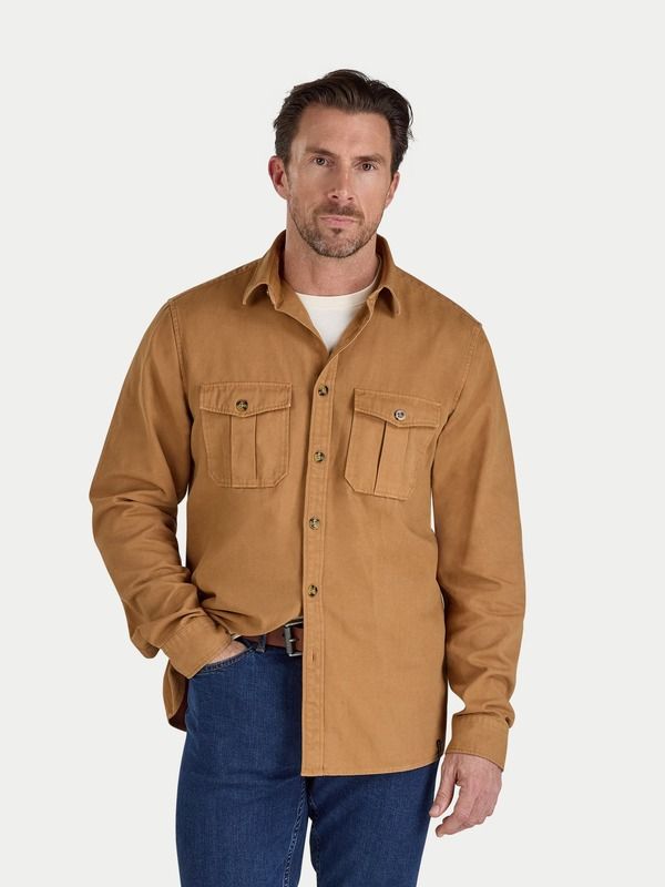 ライジングブル メンズ アウター ジャケット・ブルゾン Raging Bull Garment Dyed Canvashacketan タン
