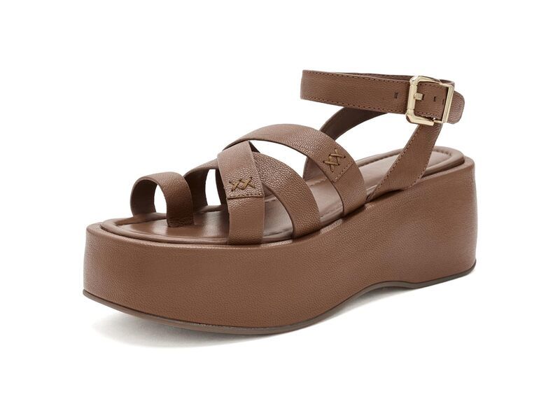 フリーピープル レディース シューズ ヒール サンダル Free People Hazel Flatform Sandals Latte Leather