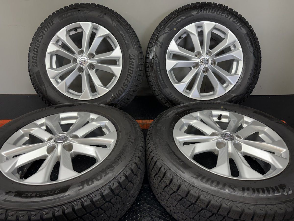 【BS BLIZZAK DM-V3 225/65R17】スタッドレス【日産 T32エクストレイル 純正ホイール 17インチ 7J5HPCD114.3+45】21年製 バリ溝　(STZ397)
