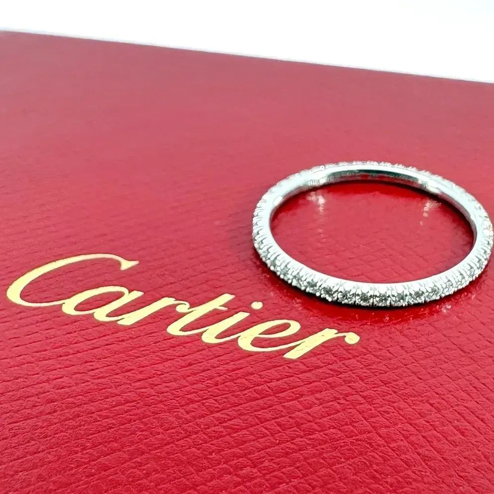 【中古特価】 Cartier カルティエ エタンセル リング 750 WG ダイヤモンド エタニティ #48 1.1g