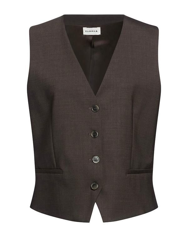 パロッシュ レディース トップス ベスト ジレ PAROSH Dark Brown ブラウン