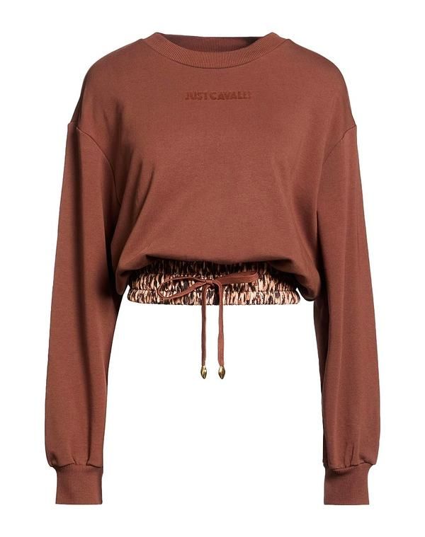 ジャストカバリ レディース アウター パーカー・スウェット JUST CAVALLI Brown ブラウン 35,620円