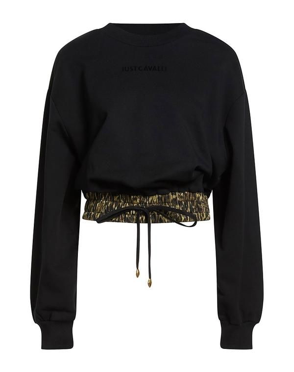 ジャストカバリ レディース アウター パーカー・スウェット JUST CAVALLI Black ブラック